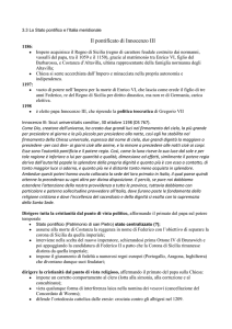 3.3 Lo Stato pontifico e l`Italia meridionale Il pontificato di Innocenzo