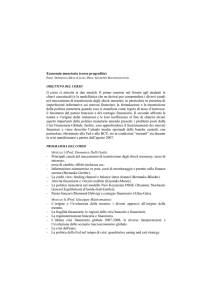 Economia monetaria (corso progredito)