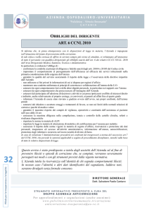 AZIENDA OSPEdaLIERO-UNIVERSITARIA ART. 6 CCNL 2010
