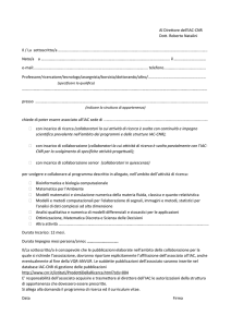 Al Direttore dell`IAC-CNR Dott. Roberto Natalini Il / La sottoscritto/a
