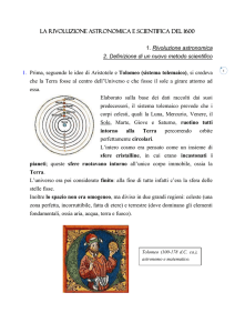 La rivoluzione astronomica e scientifica