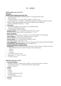 Programma Scolastico IV Anno: Italiano, Latino, Filosofia e Altro