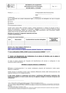 RICHIESTA DI ACQUISTO BENI/SERVIZI IN ECONOMIA (FUORI