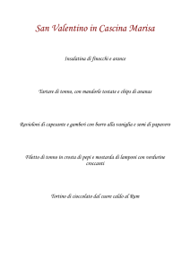 San Valentino in Cascina Marisa Insalatina di finocchi e arance