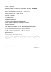 SCIENZE a.s. 2015-2016 Programma di Scienze svolto dalla 2Es