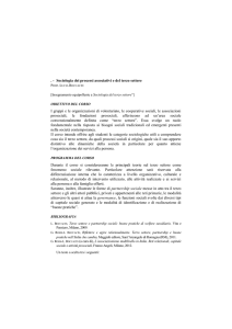 Sociologia dei processi associativi e del terzo settore