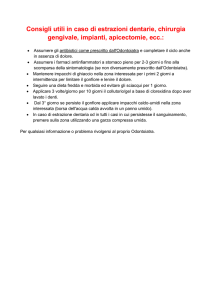 Consigli utili in caso di estrazioni dentarie, chirurgia gengivale