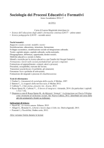 programma 2016-17 sociologia dei processi educativi e formativi
