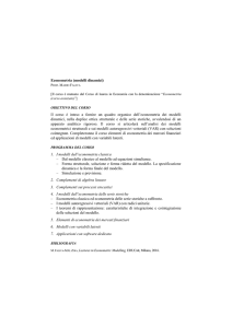 Econometria (modelli dinamici)