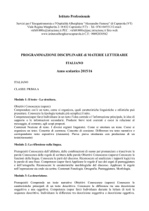 PROGRAMMAZIONE DISCIPLINARE di MATERIE LETTERARIE