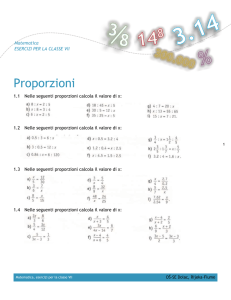 Esercizi di Matematica: Proporzioni per la Classe VII