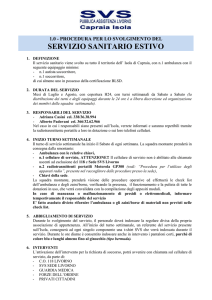 1.0 - procedura per lo svolgimento del servizio sanitario estivo