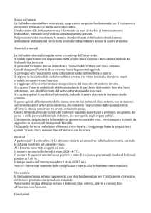 Scopo del lavoro La linfoadenectomia iliaco otturatoria, rappresenta