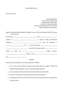 CARTA INTESTATA DITTA Trasmissione via pec Alla REGIONE