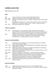 Visualizza curriculum - Dipartimento di Sociologia e Ricerca Sociale