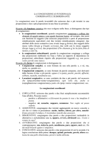 Le congiunzioni subordinanti