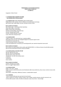 PROGRAMMA DI EDUCAZIONE MUSICALE SVOLTO NELLA