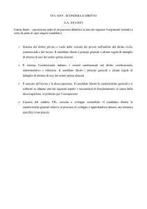 TFA A019 argomenti esposizione orale finale