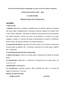matematica - Via delle Sette Chiese