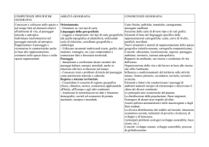 TRAGUARDI PER LO SVILUPPO DELLE COMPETENZE – geografia