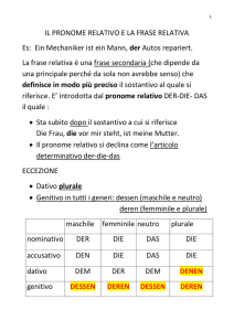 pronome relativo - Liceo Classico Psicopedagogico Cesare Valgimigli