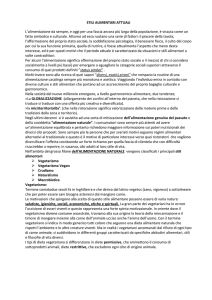 STILI ALIMENTARI ATTUALI L`alimentazione da sempre, e oggi per