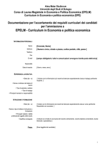 CV FORM - Lauree e Lauree Magistrali