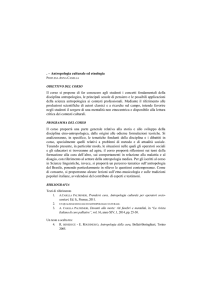 Antropologia culturale ed etnologia