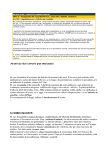 Assenza al lavoro persona disabile