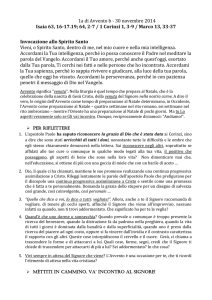 2014-11-25 i avvento b - Parrocchia Preziosissimo Sangue di Firenze