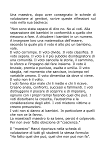 Una maestra, dopo aver consegnato le schede di valutazione ai