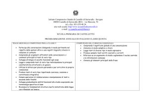 Programmazione Classe Quinta – Italiano