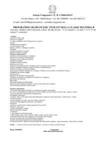 programma di francese svolto nella classe seconda b