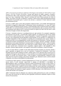 L`esperienza di Arpa Volontariato Onlus nel campo della salute