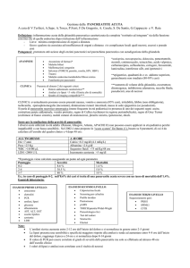 Score per la stadiazione della gravità di pancreatite