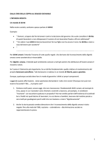 DALLA CRISI DELLA COPPIA AL DISAGIO GIOVANILE