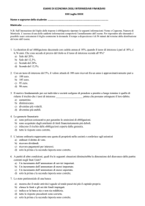 Prototipo esame EIF - Economia Unisalento