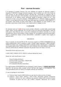 Analisi post-MORTEM