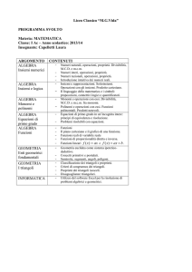 Liceo Classico “M.G.Vida” PROGRAMMA SVOLTO Materia