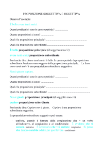 Proposizione ogg. e sogg