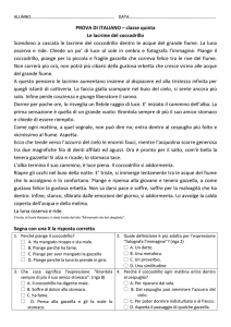 PROVA DI ITALIANO – classe quinta Le lacrime del coccodrillo