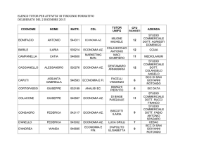 ELENCO TUTOR PER ATTIVITA` DI TIROCINIO FORMATIVO