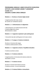 Scienze Naturali - Istituto Paritario A.Manzoni