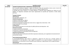 Codice Specifiche tecniche Quantità DL 2101T84 TRASMETTITORE