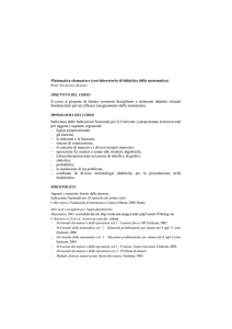 Matematica elementare (con laboratorio di didattica della