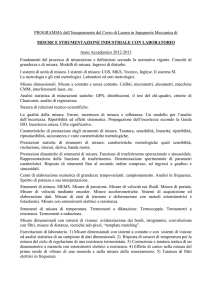 Programma a.a. 2012-13 - Dipartimento di Ingegneria Industriale