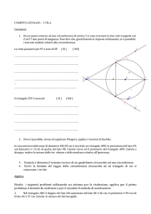 COMPITO GENNAIO – 3 FILA Geometria Da un punto esterno ad