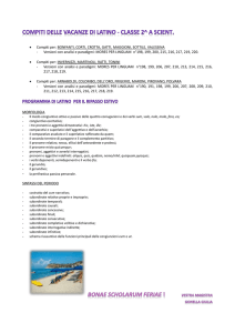 COMPITI DELLE VACANZE di LATINO
