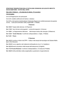 STRATEGIE TERAPEUTICHE DELLE PATOLOGIE CRONICHE AD