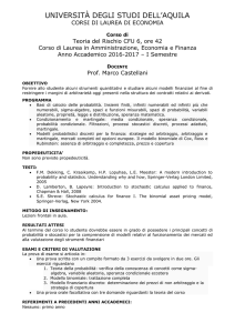 Scheda informativa sul corso - Corsi di Studio di Economia